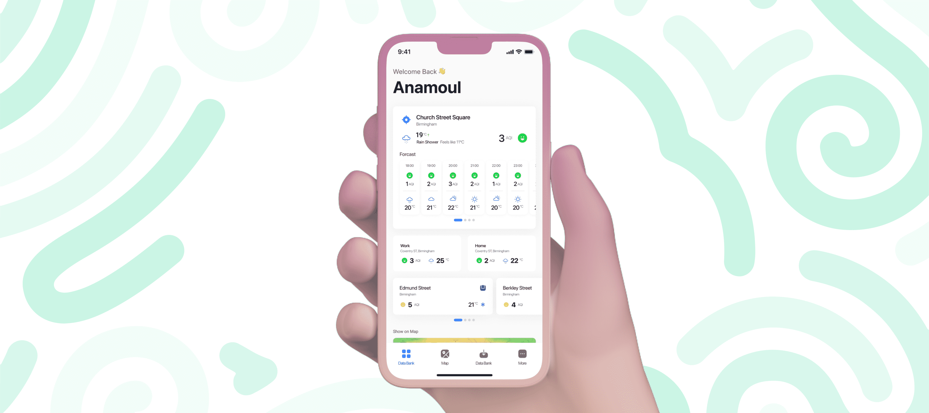 AirQI provides real-time and forecast air pollution and weather data. Our main challenge is to design a hybrid app that provides an intuitive customize experience to its users.