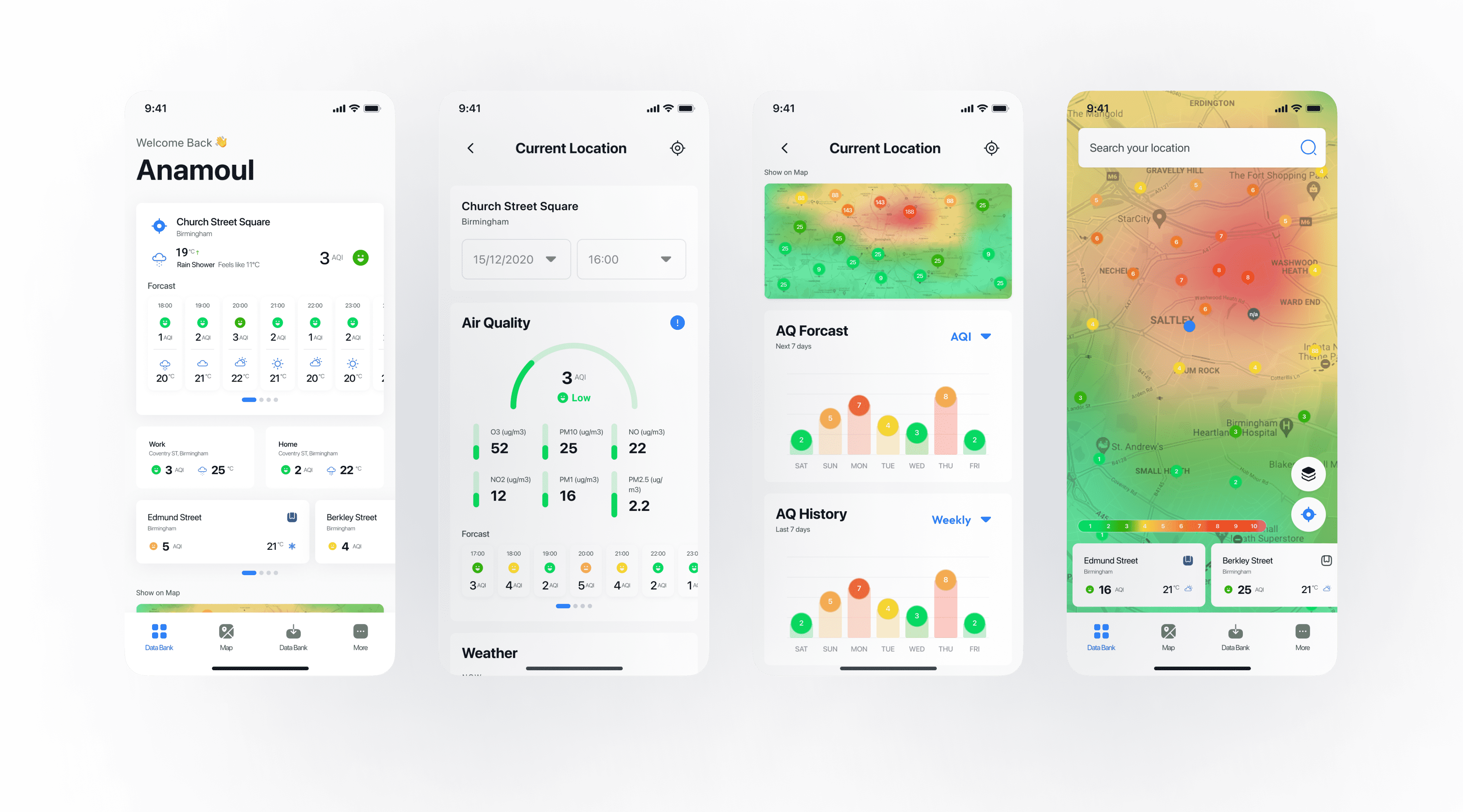 AirAQ App Case Study by Anamoul Rouf, Product Designer